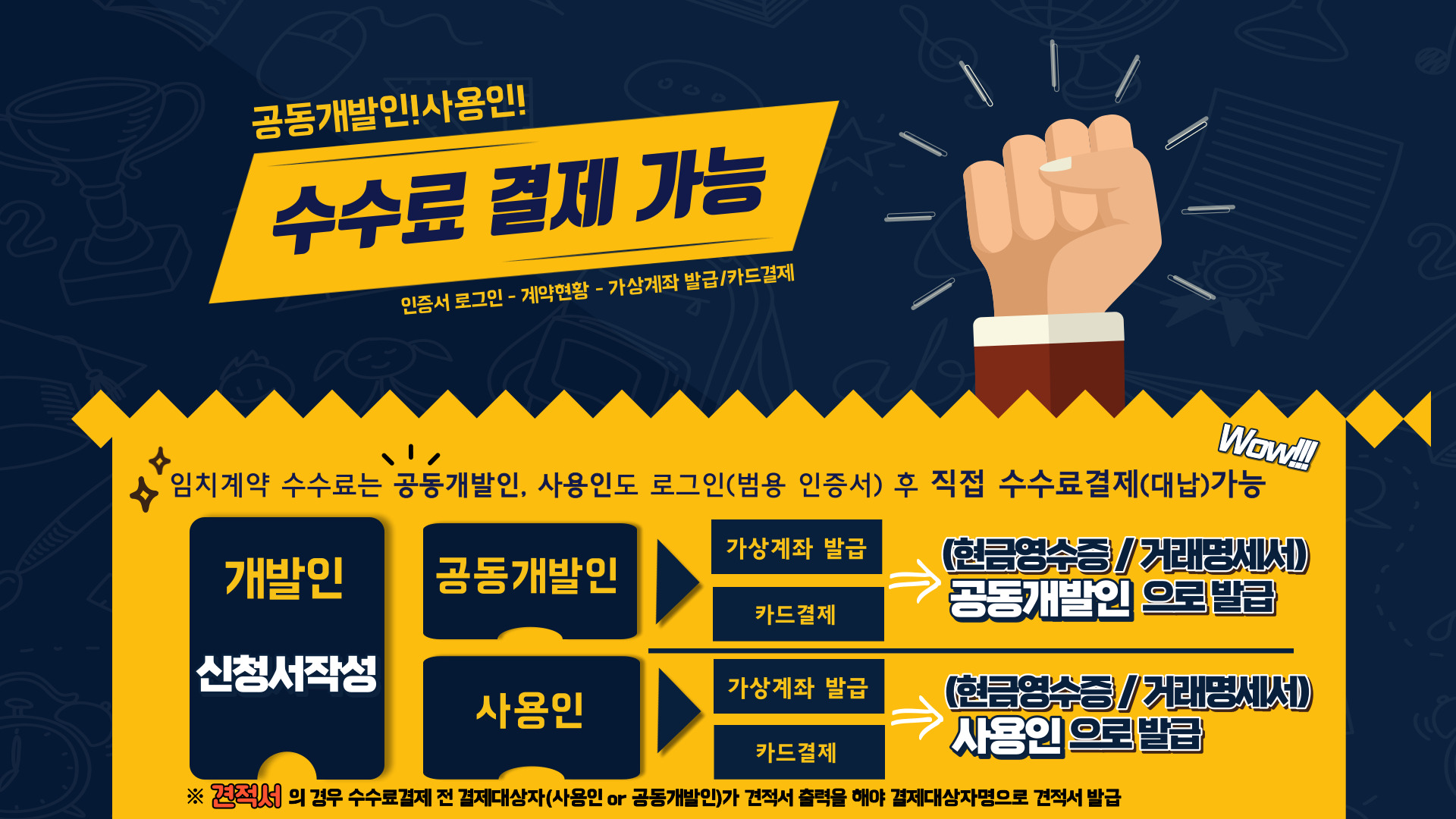 수수료 납부 후 현금영수증 및 거래명세서 발급자명 관련